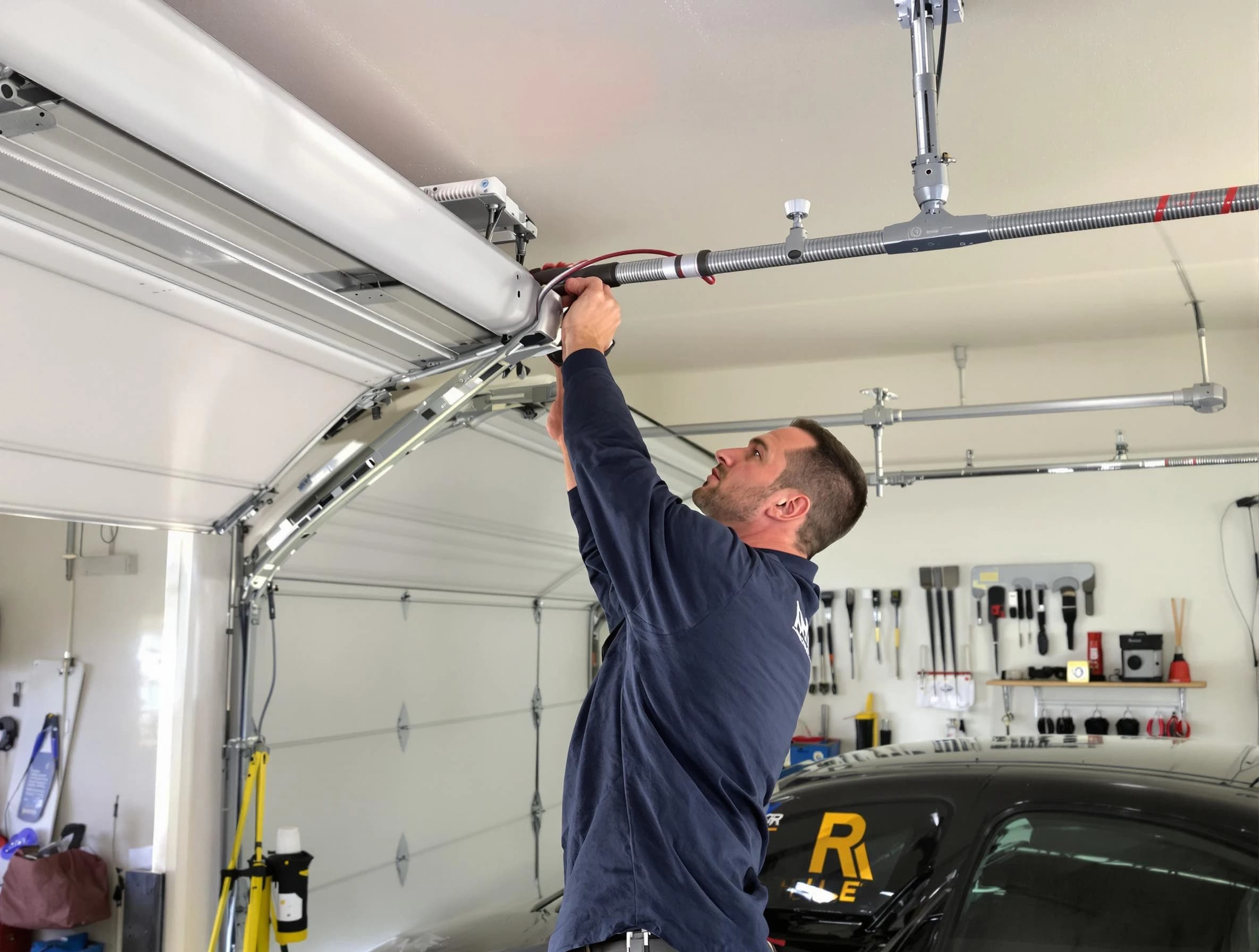 Todd Creek Garage Door Repair technician performing garage door cable repair in Todd Creek