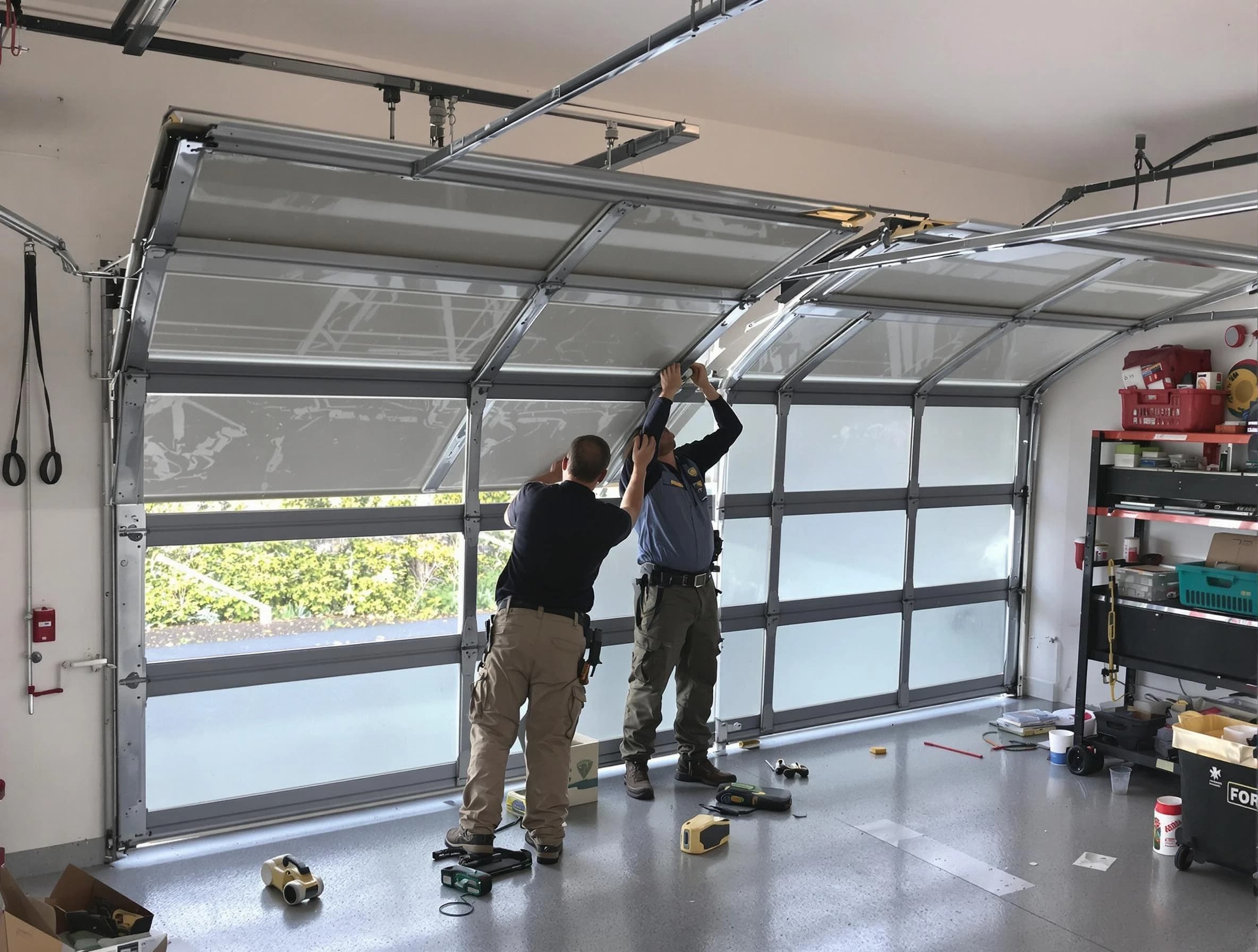 Todd Creek Garage Door Repair expert performing precise panel replacement on Todd Creek garage door