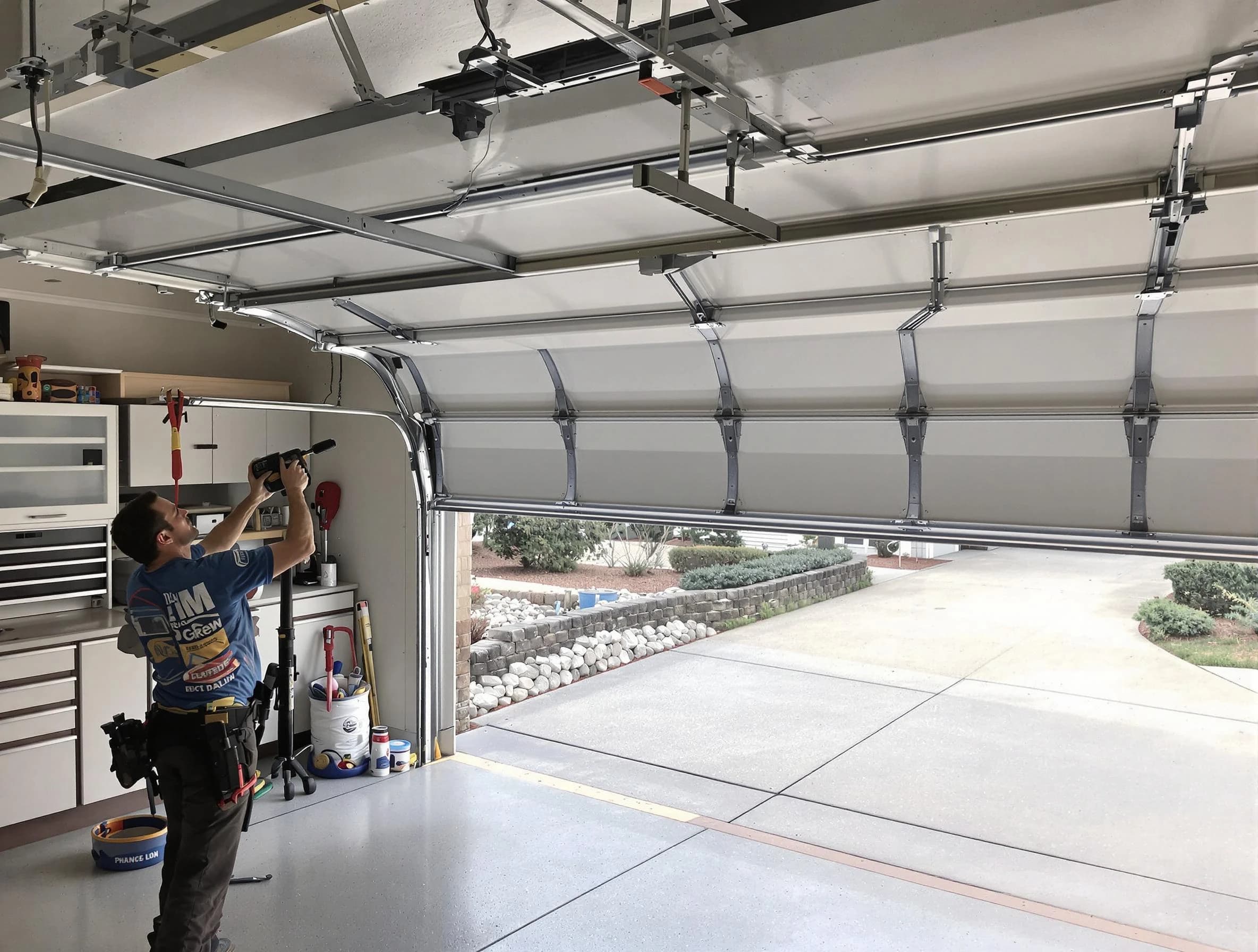 Garage door track repair service by Todd Creek Garage Door Repair in Todd Creek