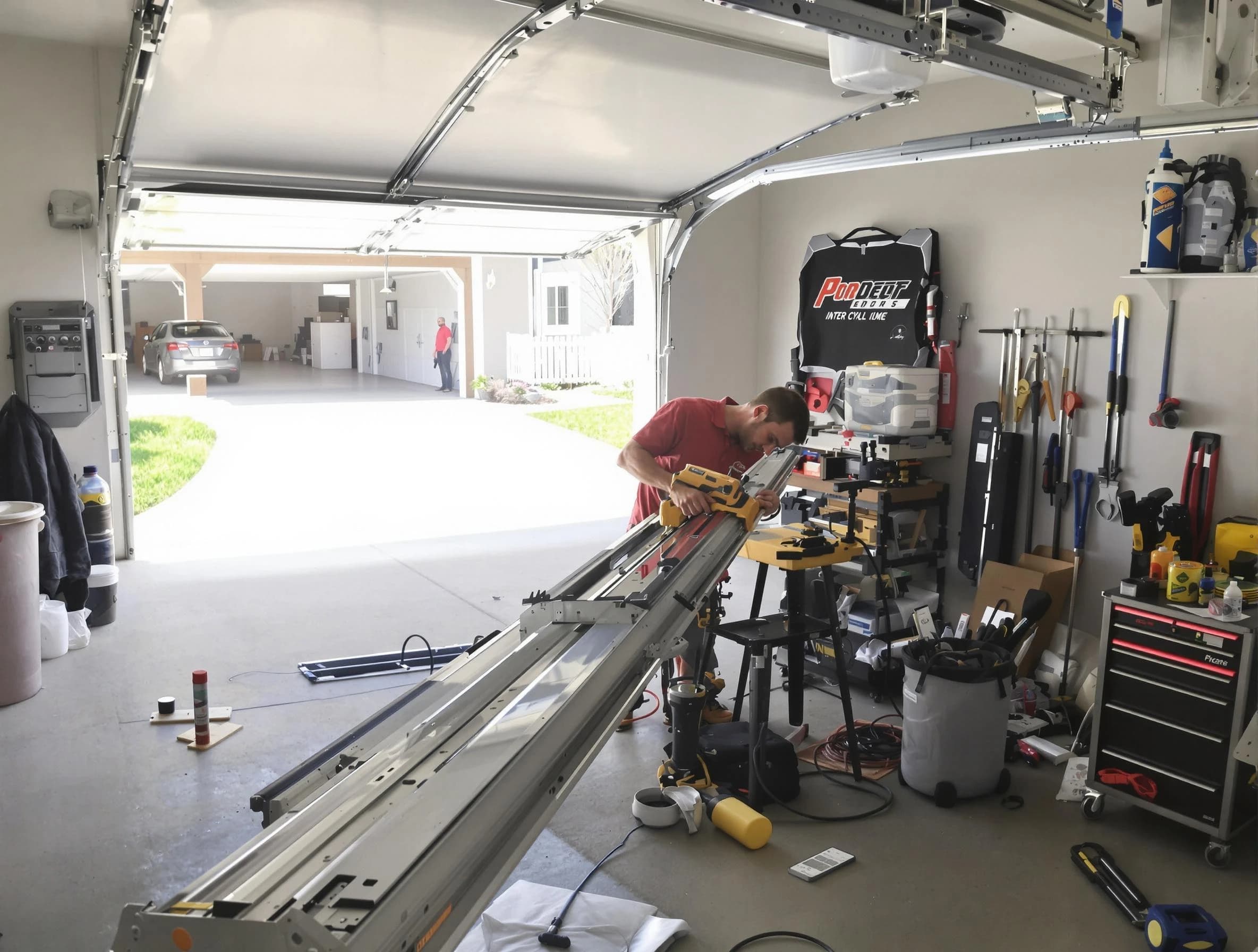 Todd Creek Garage Door Repair expert performing track repair in Todd Creek