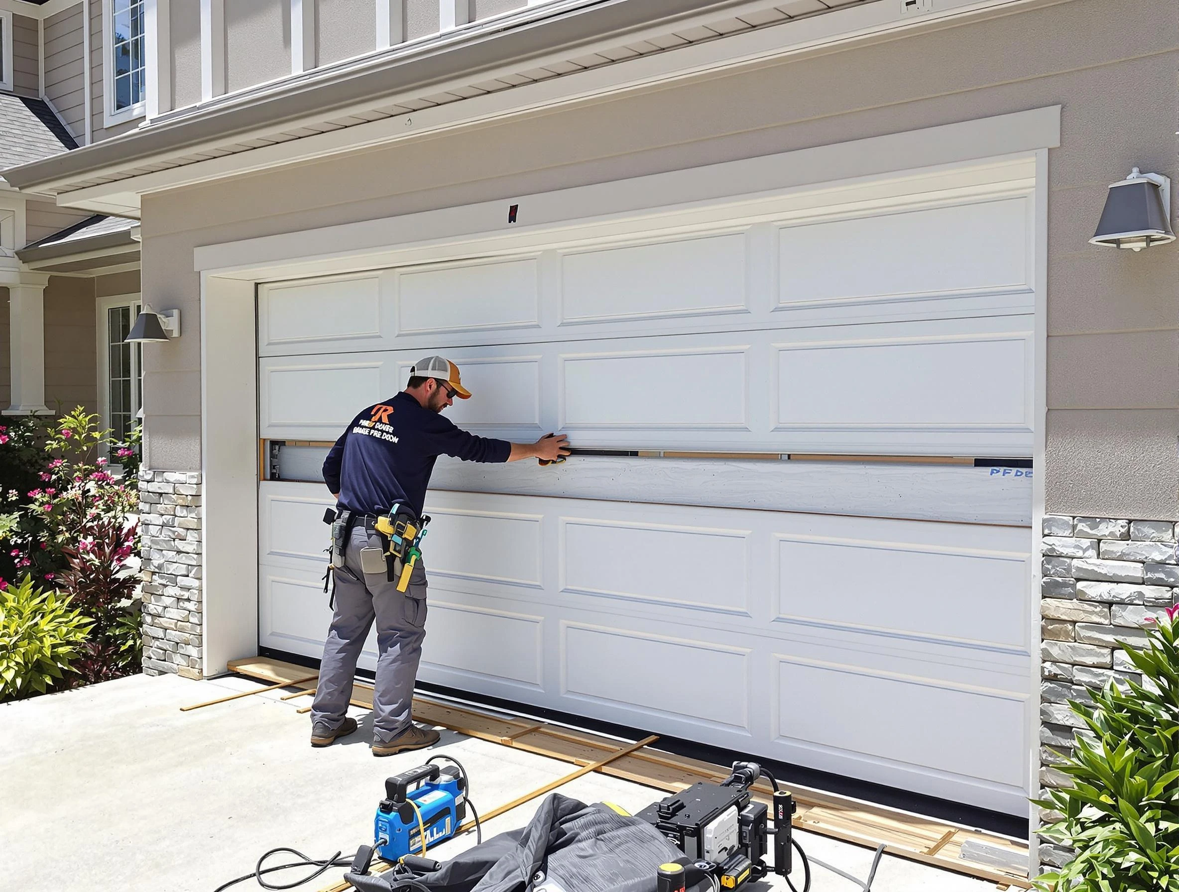 Todd Creek Garage Door Repair team performing complete garage door replacement at Todd Creek residence