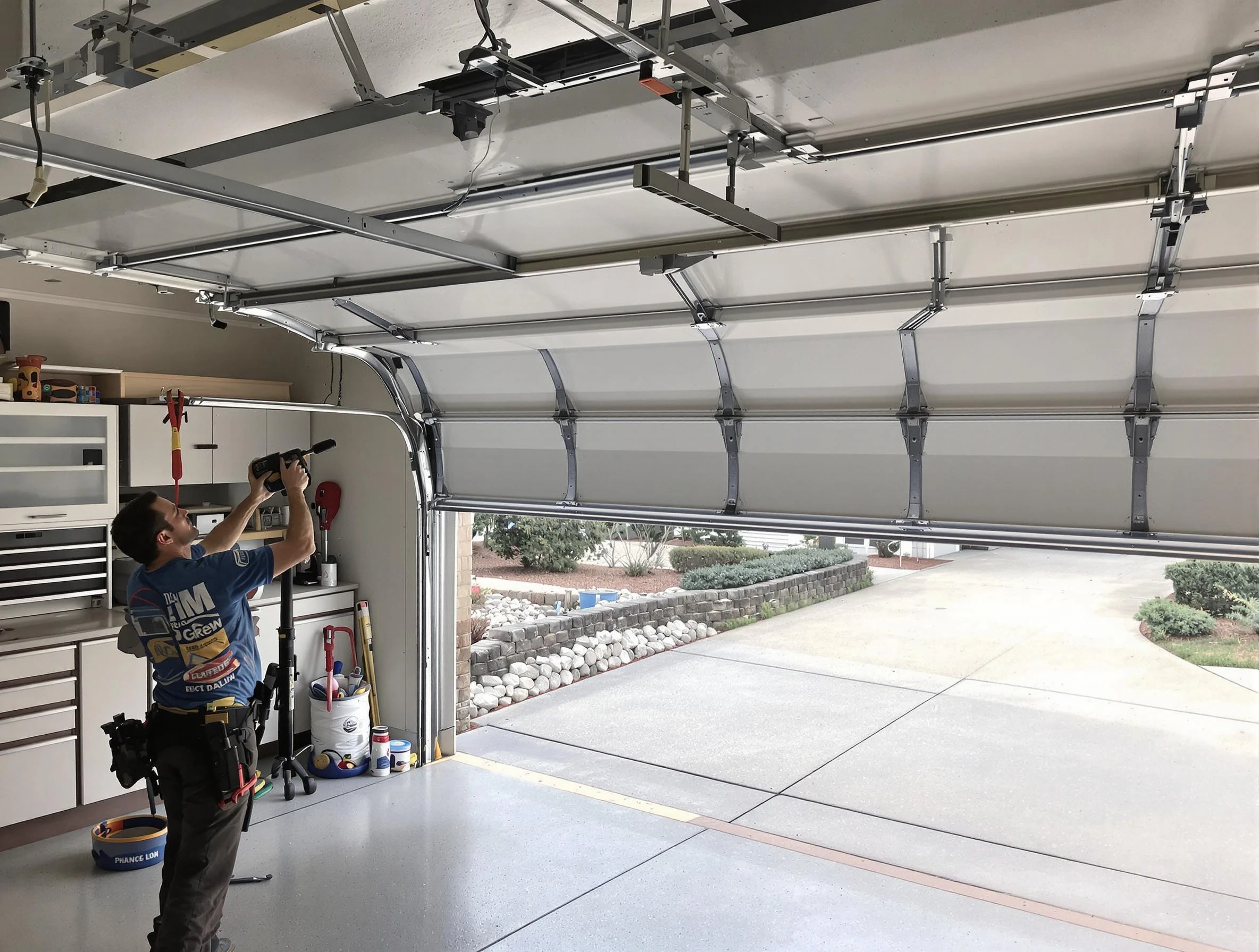 Garage door track repair service by Todd Creek Garage Door Repair in Todd Creek